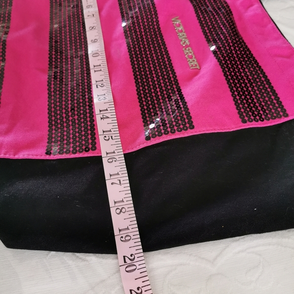 Vintage Victoria's Secret Black Pink Sequence Bag - Picture 7 of 9